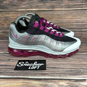 Nike Airmax+ Women's Gray Black White Purple Lace Up Athletic Shoes